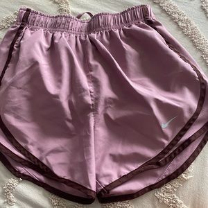 mauve and darker mauve nike shorts